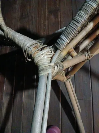 Silla de mimbre estilo vintage