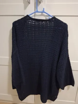 Chaqueta punto Stradivarius azul marino, talla m