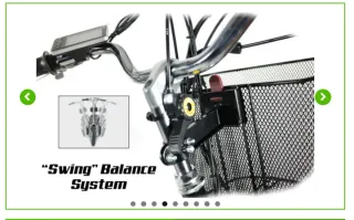 Bicicleta eléctrica de tres ruedas.