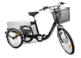Bicicleta eléctrica de tres ruedas.