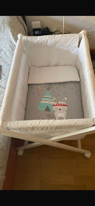 Minicuna Interbaby con textil tipi oso