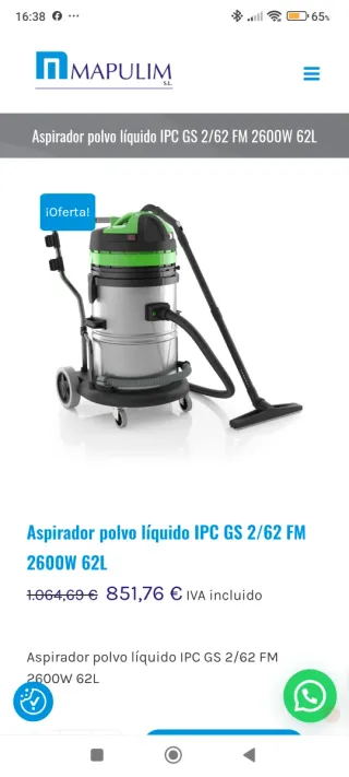 Aspiradora Profesional IPC Flowmix