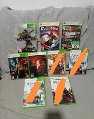Lote 5 giochi Xbox 360: Darksiders, GTA V, L.A. No