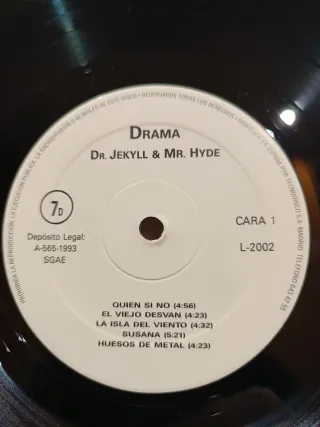 Vinilo Drama - Dr. Jekyll & Mr. Hyde (1993) RARO