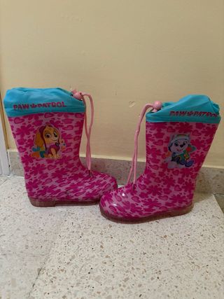 Botas Agua Niña Paw Patrol Rosa, talla 28