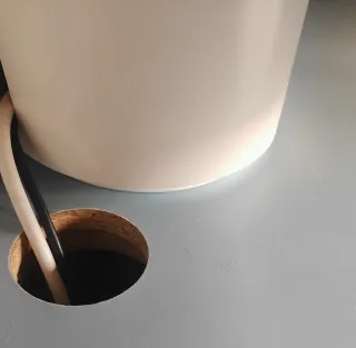 Mobile soggiorno moderno legno beige e azzurro