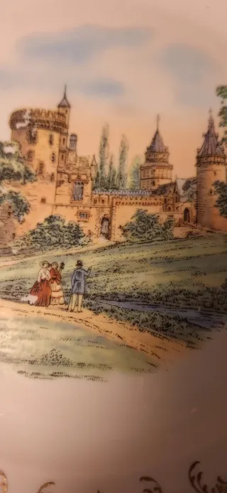 Piatto decorativo vintage Bavaria castello