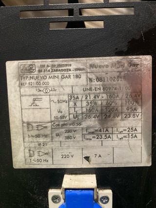 Soldador electrodo revestido Gala gar.