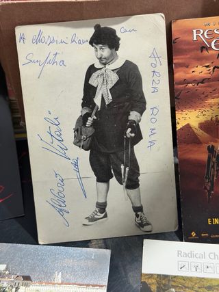 Lotto cartoline vintage autografo Alvaro Vitali