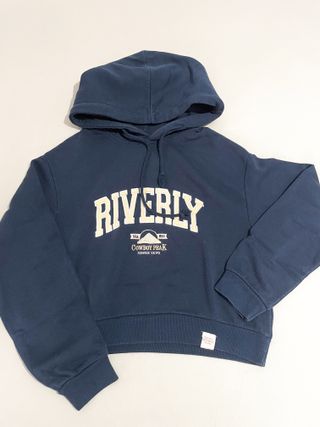 Sweatshirt Curta Gráfica Azul