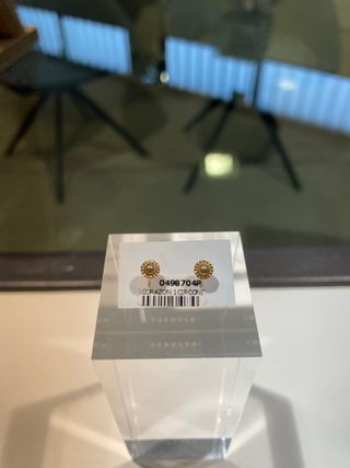 Pendientes Corazón Oro 18K Circonita