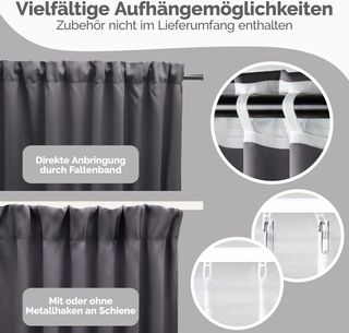 Tende oscuranti termiche grigio o beige 140x245cm