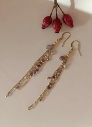 Pendientes largos bisutería