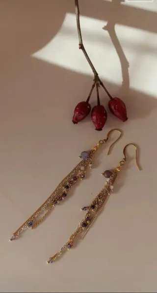 Pendientes largos bisutería