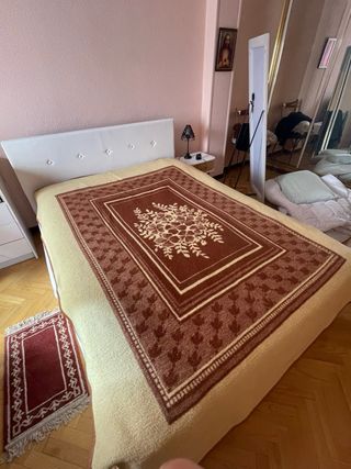 Manta hecha en España, 160x200cm diseño floral