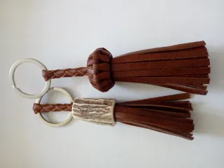 Llavero de cuero trenzado