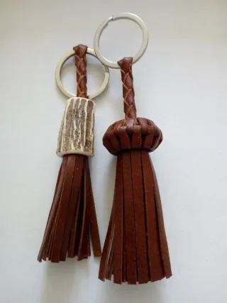 Llavero de cuero trenzado