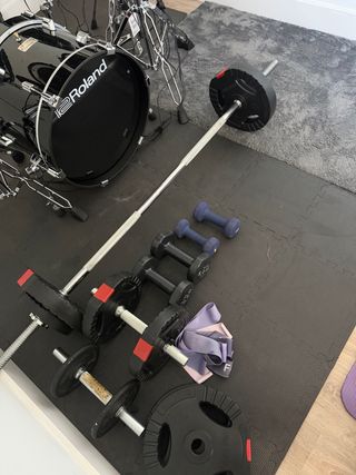 Pesas y discos de gimnasio