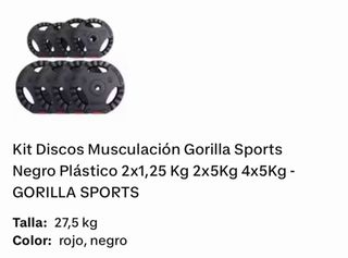 Pesas y discos de gimnasio