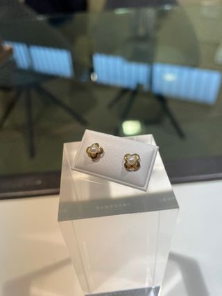 Pendientes Oro 18K Perla