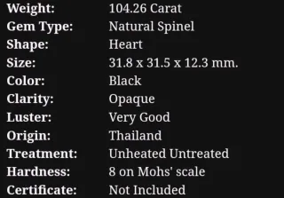 Espinela Negra Corazón