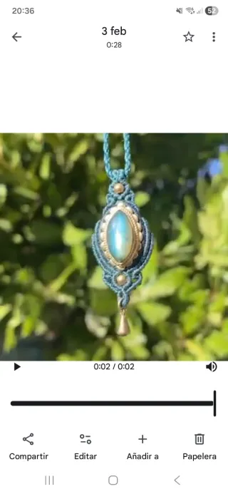 Colgante Macramé Labradorita