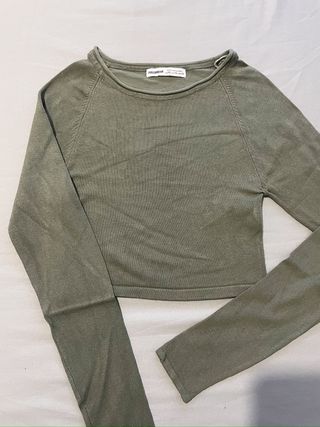 Camisola verde manga comprida