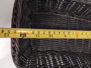 Cesta mimbre multiusos 32x16x8 cm negra/marrón