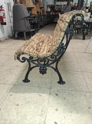 Banco de jardín metal y madera