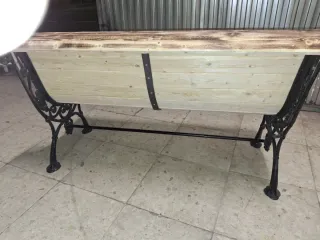 Banco de jardín metal y madera