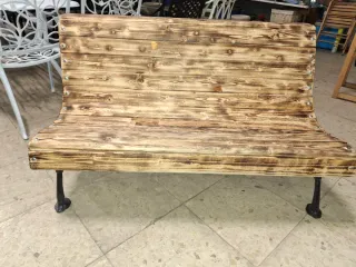 Banco de jardín metal y madera