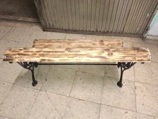 Banco de jardín metal y madera