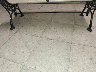 Banco de jardín metal y madera