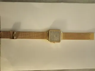 Reloj Cluse La Tetragone Mujer Malla Dorada
