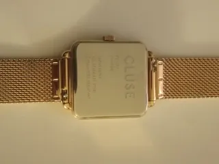 Reloj Cluse La Tetragone Mujer Malla Dorada