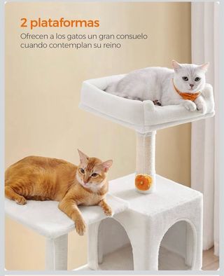 Árbol rascador para gatos blanco