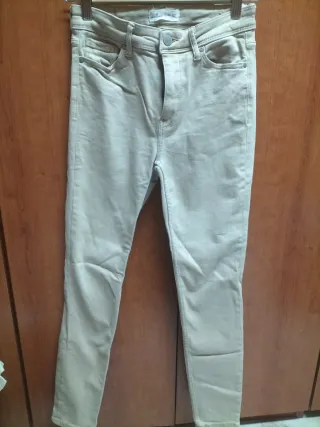 Pantalones Desigual Talla S/36 Beige y Azul