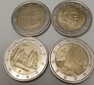 Cambio monedas 2 euros conmemorativas.