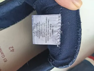 Zapatillas El Ganso Piel Azul/Rojo