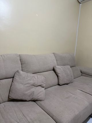 Sofá modular L beige oscuro