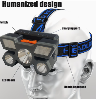 Linterna Frontal 5 Focos LED