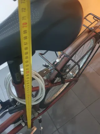 Bicicleta urbana color burdeos