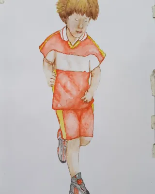 Ilustração por fotografia corpo inteiro 30x40cm