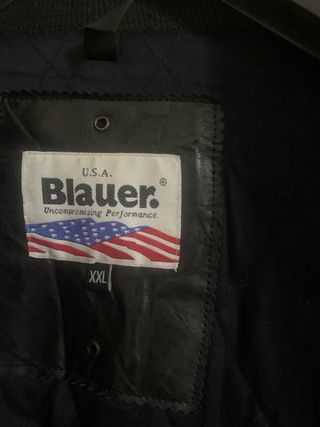 Blauer Giubbino Moto Vera Pelle Tg XXL