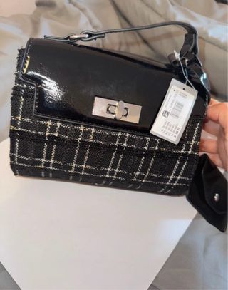 Bolso Bijou Brigitte Negro Tartán