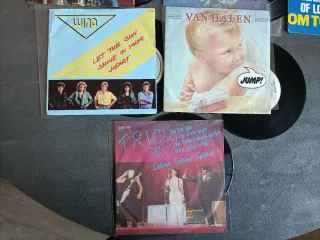 Lote 9 singles vinilo Survivor, Van Halen y 7 más