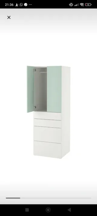 Armario Ikea Teal y Blanco
