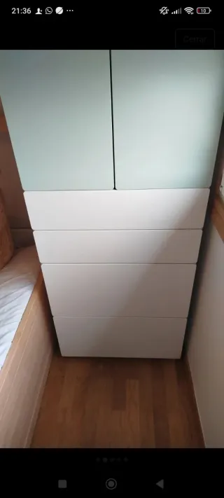 Armario Ikea Teal y Blanco