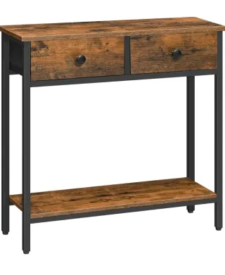 Mueble recibidor color rústico y cajonera