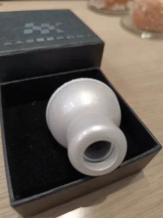 Pomo cambio RaceSport rosa y blanco